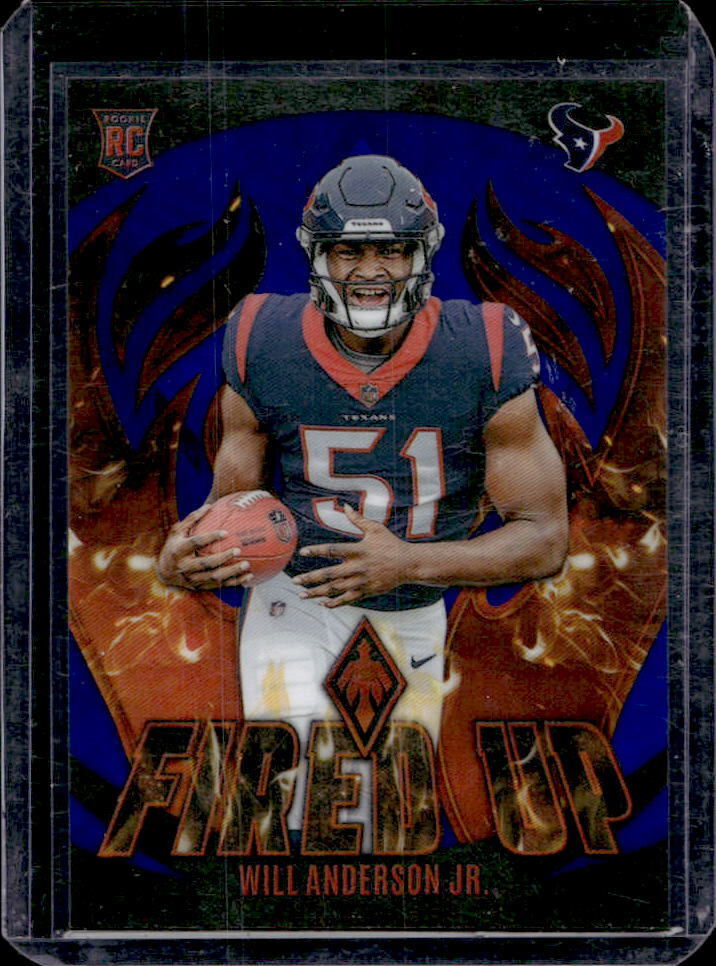 2023 Panini Phoenix Will Anderson Jr Fired Up Blue Rookie RC #16/25 Texans