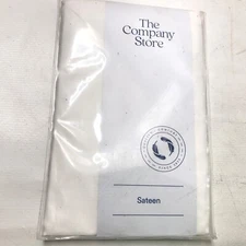 The Company Store White Bamboo Sateen Pillow Sham King 36 x 20” Solid New