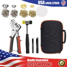 Grommet Tool Kit with Bag, 3/8 and 1/4 Tarp Grommet Kit with 200Pcs 10mm Grommet