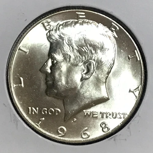 U.S. Kennedy Half 40% Silver Gem BU 1968-D