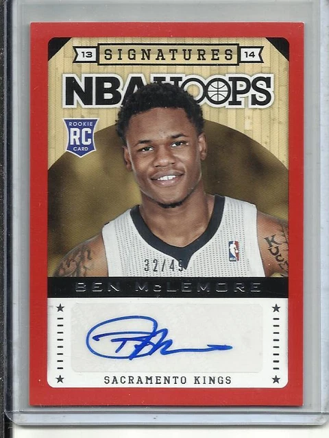 Ben McLemore 13/14 Panini NBA Hoops Red Autograph Rookie #32/49