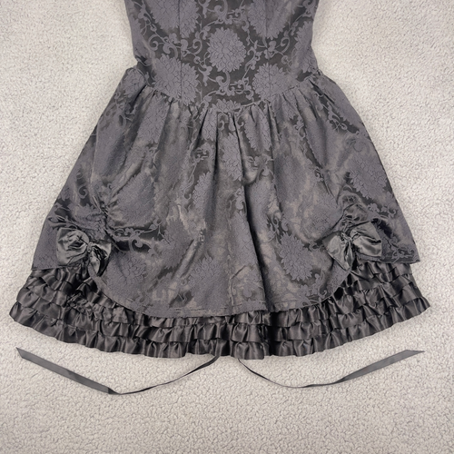Living Dead Souls Dress Womens M Black Corset Top Gothcore Punk Lolita Grunge - Picture 4 of 15