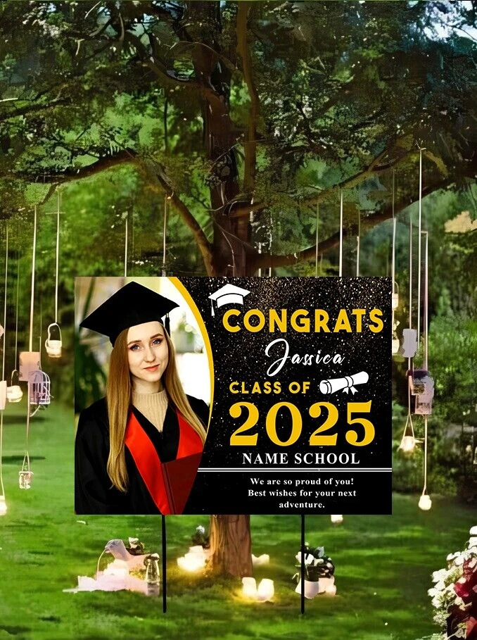 Personalized 2025 Graduation Decorations-Congrats Grad Yard Sign Decoration - Image 2 of 4