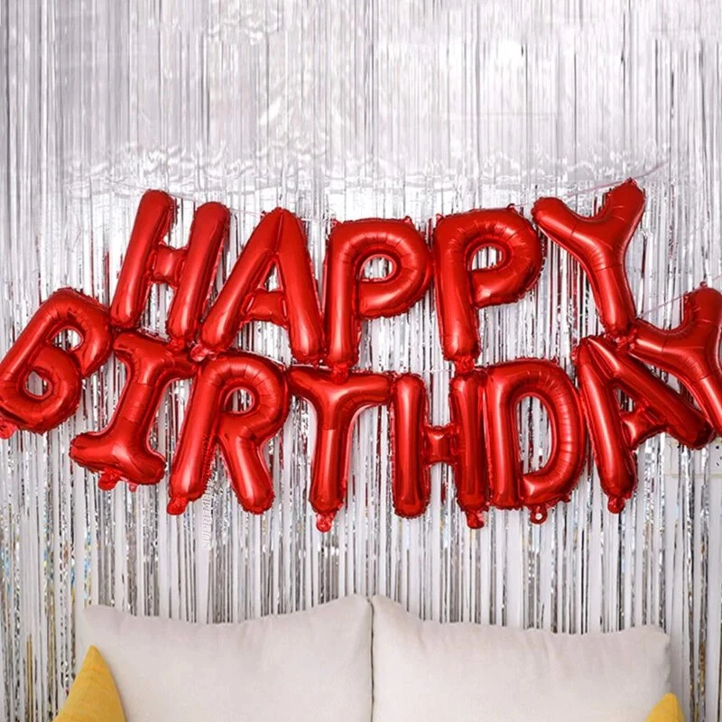 Happy Birthday Balloons Banner Bunting Self Inflating Decoration Letters Balloon - Image 2 of 4