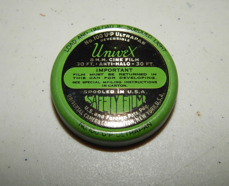 De Colección Univex Universal Camera Corp Ultrapan 8mm Lata con Instrucciones y Caja ¡SIN PELÍCULA! Foto 4 de 4
