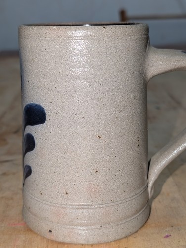 VTG Salt Glazed Stoneware Mug Rowe Pottery Columbus Wisconsin 20th Anniversary - Picture 4 of 12
