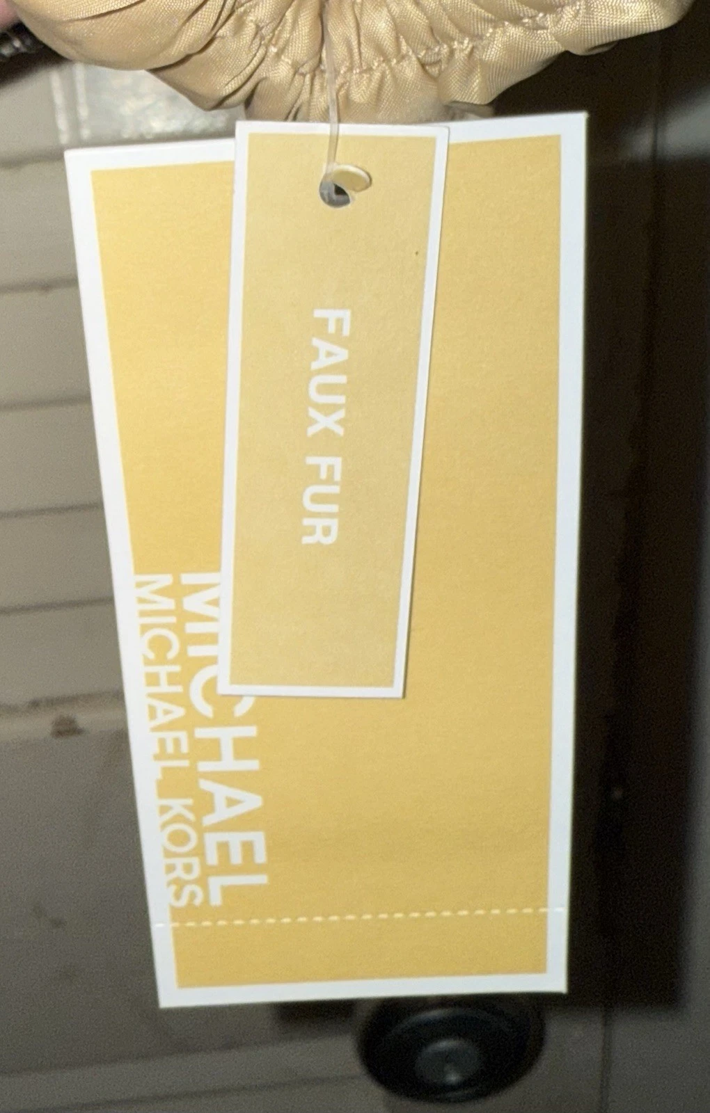 Cappotto imbottito nuovo ragazza Michael Kors kaki rimovibile pelliccia sintetica cappuccio taglia 10 12