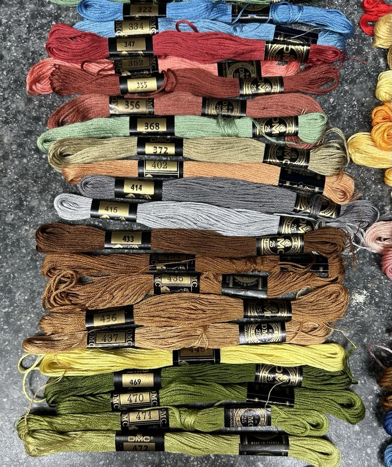 Huge Lot Of 130+ DMC Embroidery Floss Skeins W/floss Caddy & Accessories - Image 3 of 4