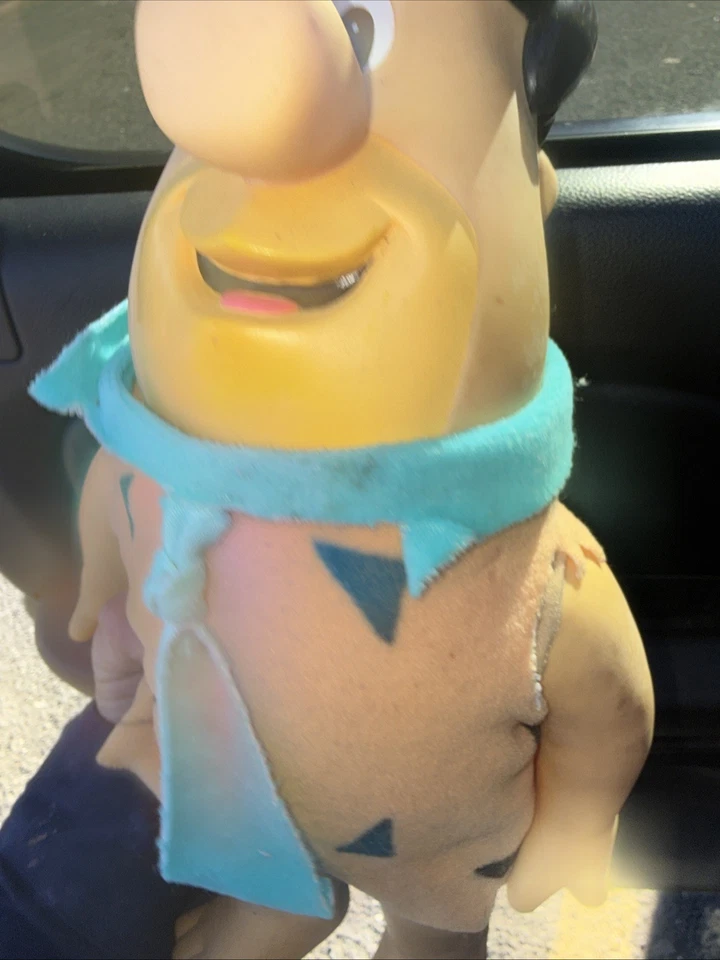 Muñeca de vinilo de peluche Fred Flintstone 1993 13" vintage Hanna Barbera juguete raro Foto 2 de 4