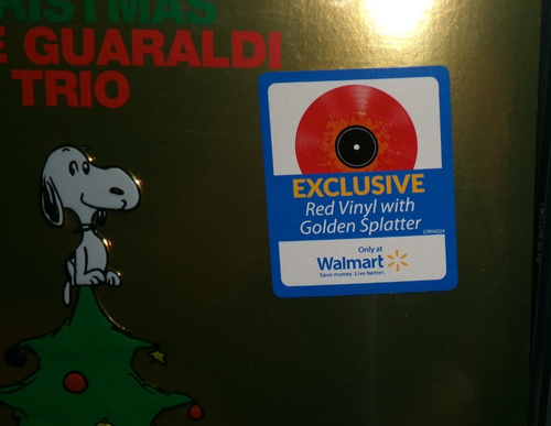 VINCE GUARALDI TRIO A CHARLIE BROWN CHRISTMAS RED & GOLD SPLATTER WHAT CHILD IS - Picture 3 of 8