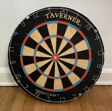 SPORTCRAFT TAVERNER 18" Bristle Dart Board Made In England VNTG 