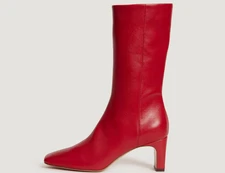 Rouje Elsa Cuir Rouge Red Leather Ankle Boots EU 40 NEW RARE SOLD OUT