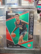 2017-18 Panini Prizm Emergent John Collins #EM-JOH Green Prizm (RC)
