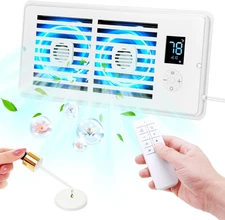 Register Booster Fan Fits 4" X 10" Register Holes, 10-Speed Smart Thermostat AC 