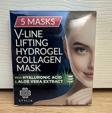 Stylia V-Line Lifting Hydrogel Collagen Masks - Unopened box of 5