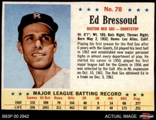 1963 Post Cereal #78 Ed Bressoud Red Sox 7 - NM