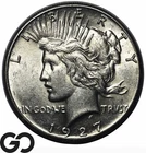 1927 Peace Dollar, High Relief, Choice Unc+