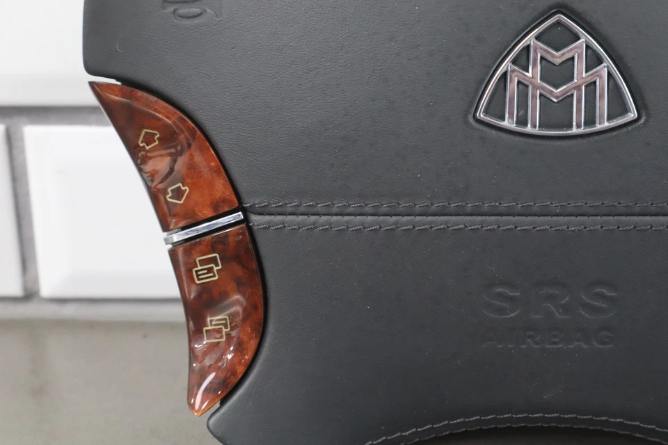 2007 Maybach 57 Left Driver Steering Wheel Airbag Black Leather - Изображение 3 из 4