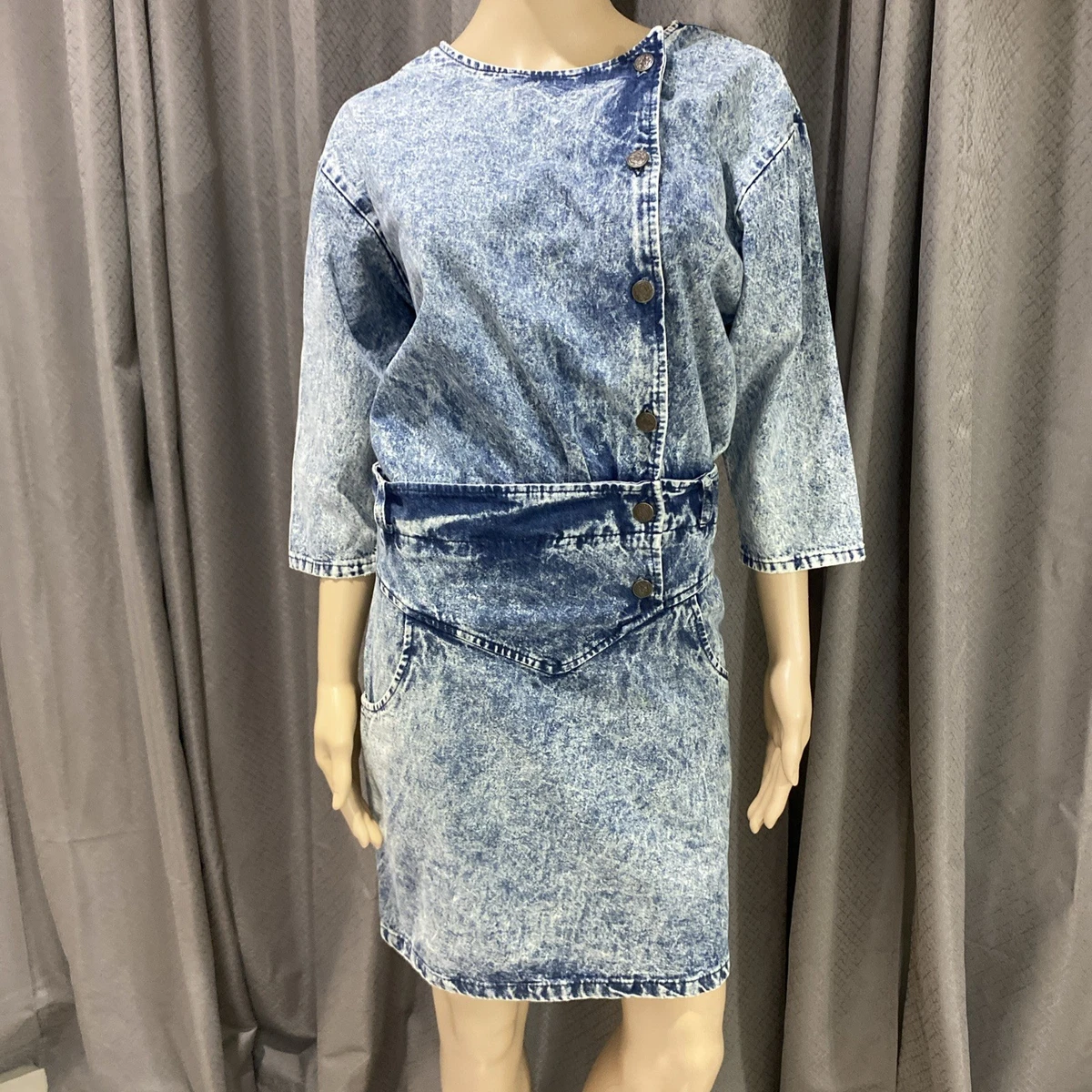 80s denim dress 80s Union-Made Buttoned Denim Dress by Mc Karron, XL  THE VAULT COLLECTIVE  & ELSWHEN ELSEWEAR