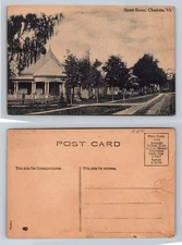 Charlotte, VT-Vermont, Street Scene Homes and Tree-Lined Road Vintage Postcard