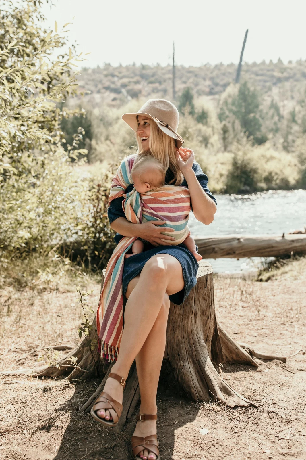Hip Baby Wrap Mediterranean Rainbow Baby Infant Carrier 100% Cotton BOHO Baby