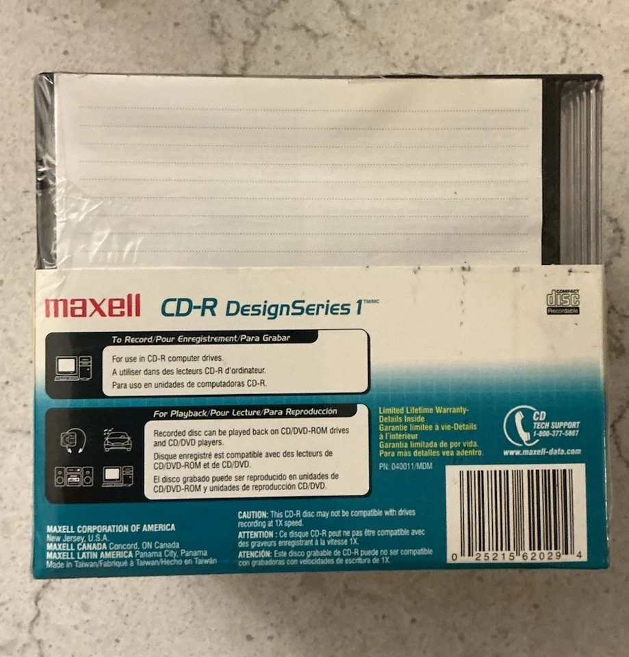 Maxell 20Pk Blank CD-R Series 1 Design Pack Slim Jewel Cases 80 Min 700mb 48x  - Image 3 of 4