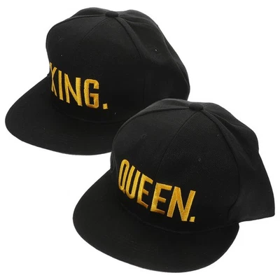 2pcs Hip-Hop und Queen 3D gestickte Liebhaber Paare Snapback Caps - Bild 1 von 4