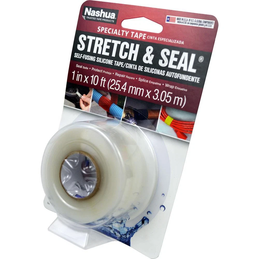 Nashua Stretch Seal Self Fusing Silicone Tape 1 in. x 10 ft. Clear