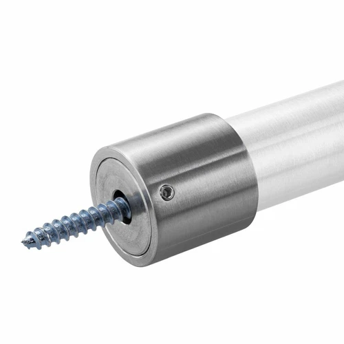 Cabinet pipe bearing round Ø 25 mm wall bearing pipe stainless steel clothes rail holder