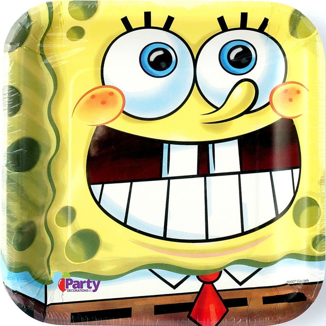Spongebob Squarepants Pack Of 8 Dinner Party Plates For Sale