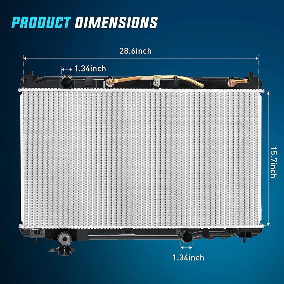 Radiador Nilight para Toyota Camry 2007-2011 2,4 L 2,5 L tracción delantera rendimiento aluminio Foto 4 de 4