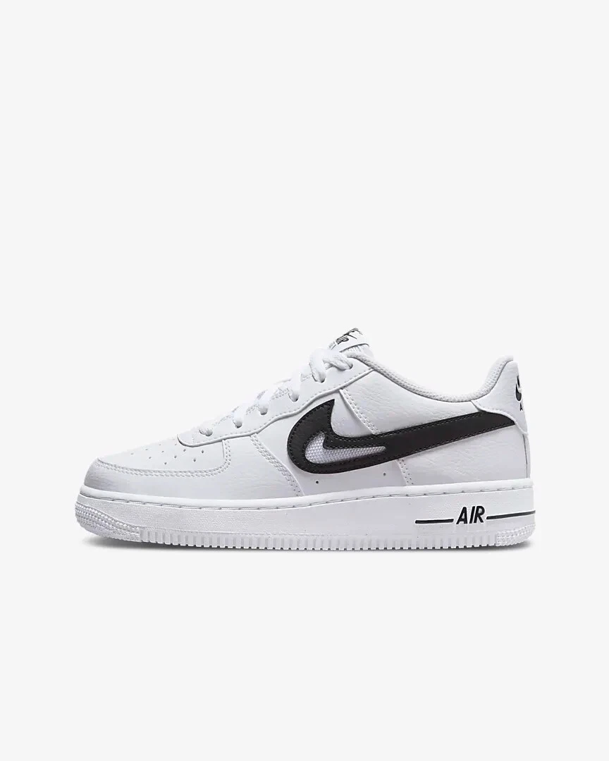 White af1 black swoosh on sale