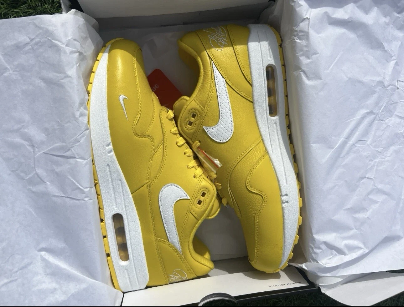 Nike Supreme x Air Max 1 '87 SP Speed Jaune (taille 11,5) Neuf dans sa boîte