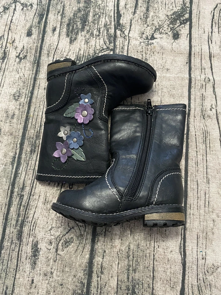 Botas de couro Nina Girl’s tamanho EUA 7M/EURO 23,5 - Imagem 4 de 4