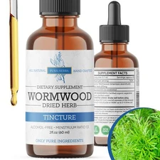 Pura Herba Wormwood Organic Tincture - Herbal Supplement for Digestive Health...