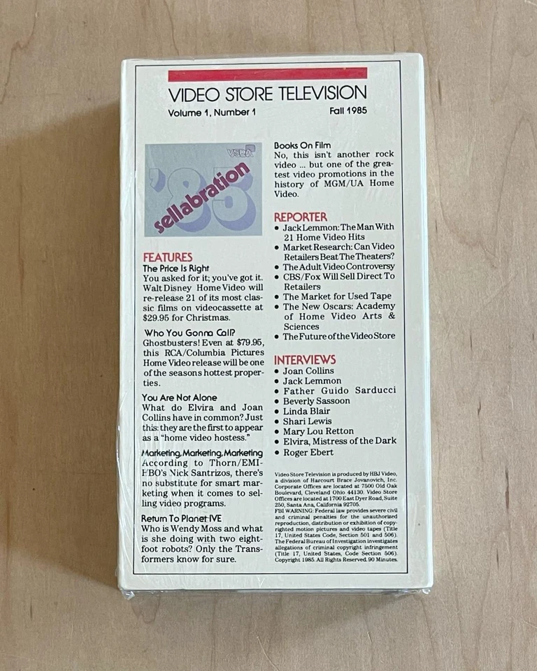VS-TV Video Store Television 1985 VSDA Convention Highlights Sealed VHS Promo Foto 3 de 4