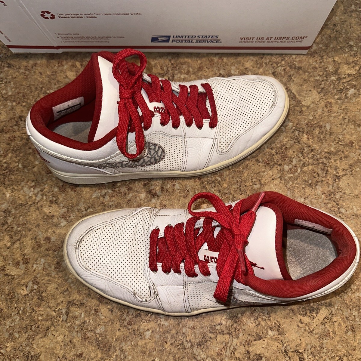 Size 11.5 - Air Jordan 1 Phat Low Elephant Print Swoosh | eBay