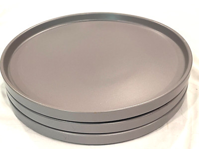 3 STONE + LAIN GRAY 10.5 INCH DINNER PLATES -FREE SHIP