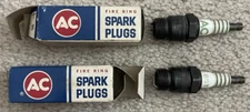 (2) AC GM Fire Ring 85T Spark Plugs NOS