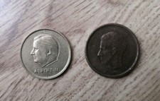 Old Vintage Belgium Belciqve Franc Coins 1981 Baudouin I 1994 Albert II Pre-Euro
