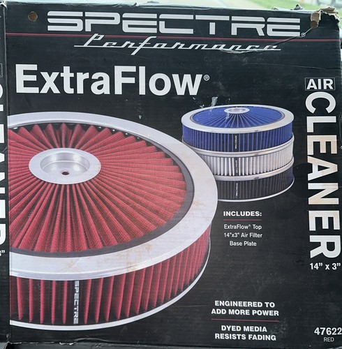 Conjunto de filtro de aire sintético rojo personalizado Spectre ExtraFlow 14" x 3" 47622 - Imagen 2 de 2