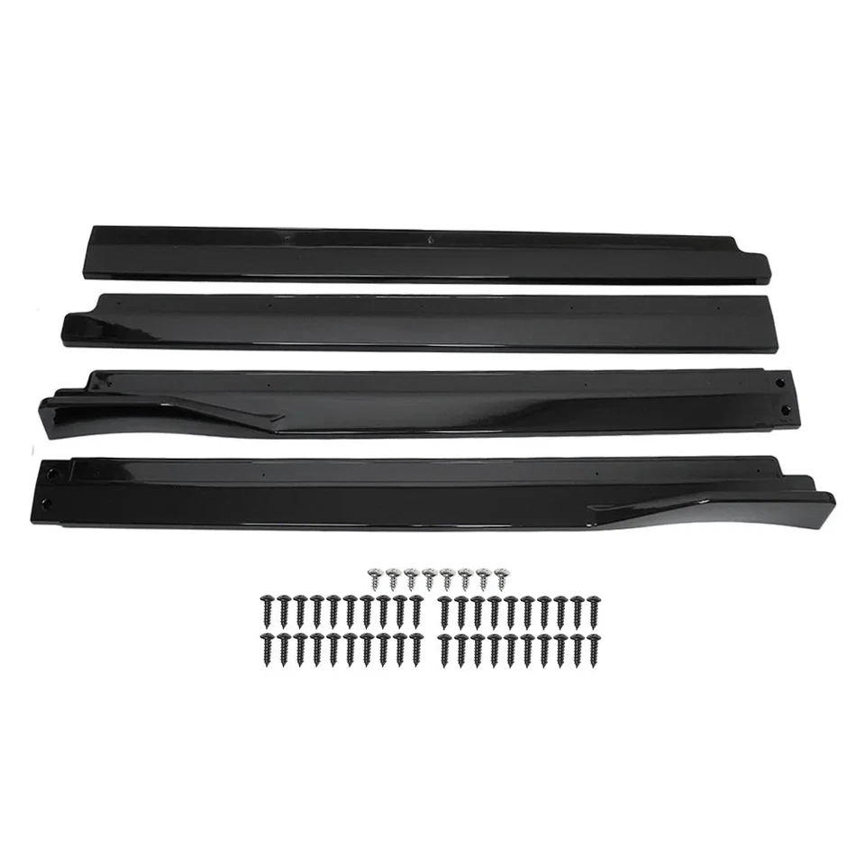 Juego de 4 piezas de extensión de faldones laterales negros brillantes estilo TRD para Toyota Camry 2018-2024 Foto 3 de 4
