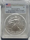 2019 W American Silver Eagle Burnished - PCGS SP70 - First Strike Box2#19