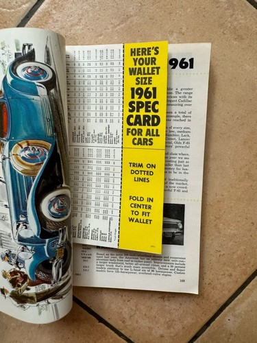 Vintage Popular Mechanics January 1961 Magazine Car Spec Card Motor Ford Holden - Picture 5 of 9