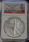 2012 (S)  US Silver Eagle $1 NGC MS69 First Releases Bridge Label