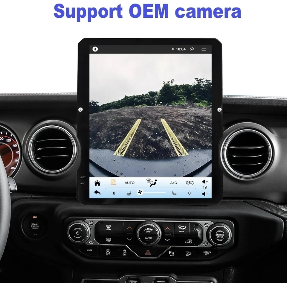 12.1" QLED Stereo For Jeep Wrangler JL Unlimited 4xe 2018-2023, 4G LTE, 8 Core - Image 4 of 4