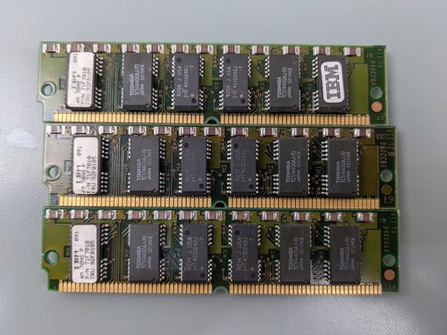 (3) IBM 4MB FPM SIMMs, 72-pin RAM Memory Sticks (12MB Total) 71F7010 92F0105 - Picture 2 of 3