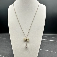 Claire's Silver-Tone Classic Adjustable Bow Detail Eiffel Tower Lobster Necklace