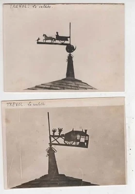2 Photos - GIROUETTE - Roulotte & Calèche - TREVOL (03)  1939 - - Photo 1/2