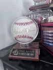 Hank Aaron Autographed Baseball Atlanta Braves 755 Home Runs Plaque Display Case